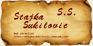 Stajka Šukilović vizit kartica